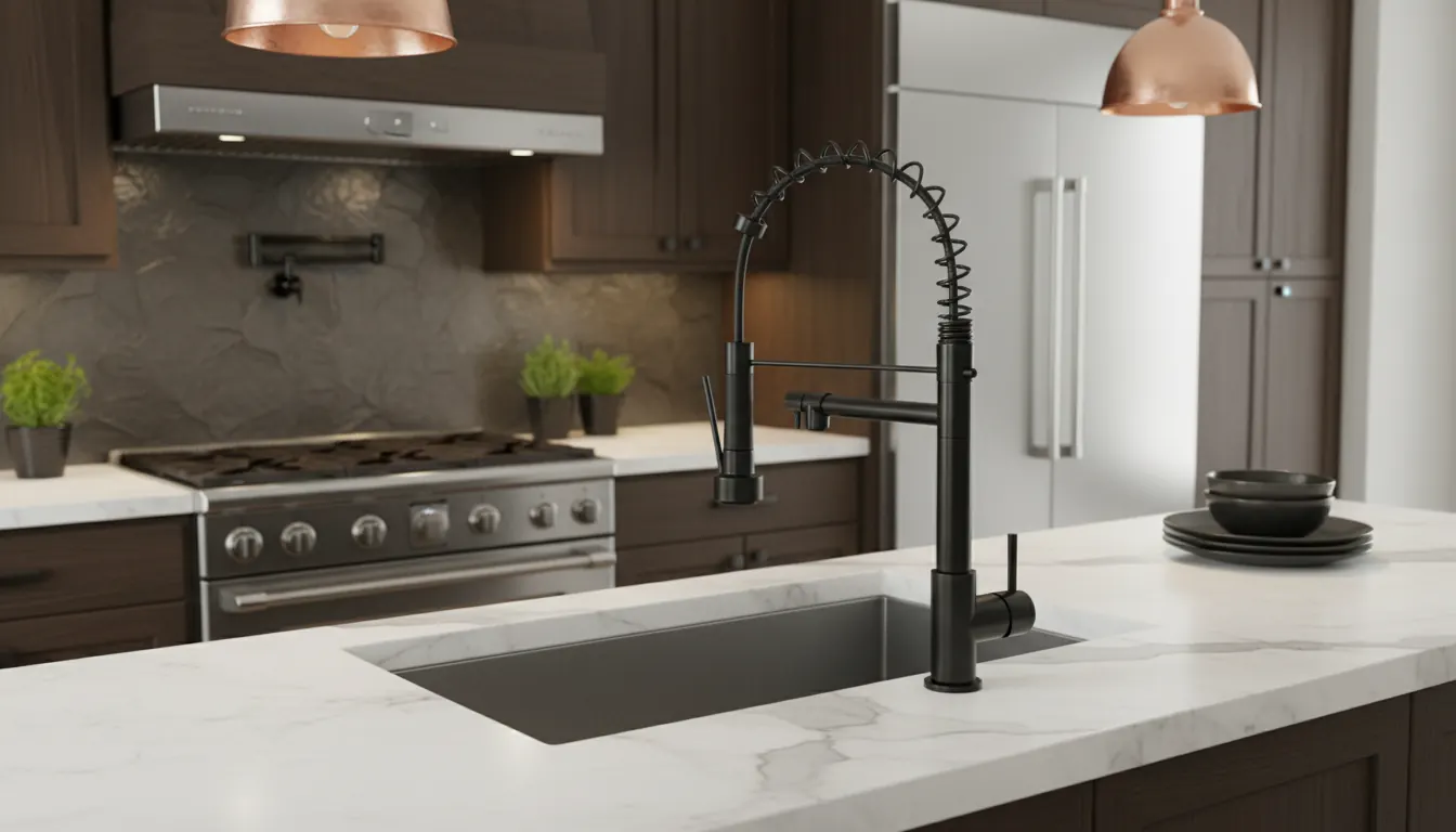Torneira BOLTEC premium instalada em cozinha moderna